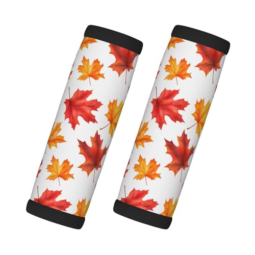 Hojas de arce otoñales 1 impresión de asa de equipaje para maleta, funda suave para asa de equipaje de viaje, identificadores para maletas