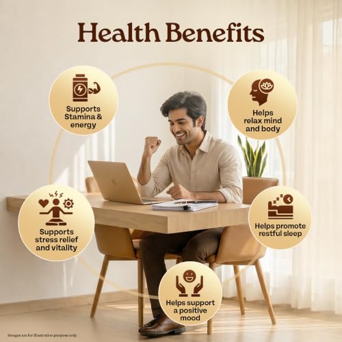 Image of Organic India Ashwagandha Advance Capsules, 60 Veg Capsules, 5% Withanolides, With Organic Ashwagandha Root Powder, Stress Relief, Energy & Vitality Support