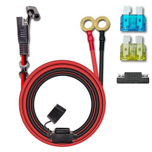 BFXM 10AWG 10FT Charger Cable, SAE to O Ring Terminal Quick...
