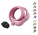 Titanker Bike Lock, Bike Locks Cable 4 Feet Coiled Secure Resettable Combination Bike Cable Lock with Mounting Bracket, 1/2 Inch Diameter