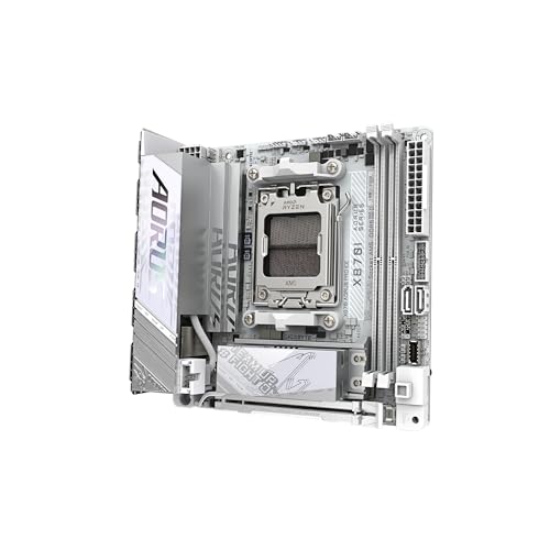 Image of GIGABYTE X870I AORUS PRO ICE AMD AM5 LGA 1718 Motherboard, Mini-ITX, DDR5, 2X M.2, PCIe 5.0, USB-C, WIFI7, 2.5GbE LAN, EZ-Latch, 5-Year Warranty
