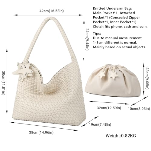 Bolso vegano de hombro para mujer estilo Hobo miniatura 3