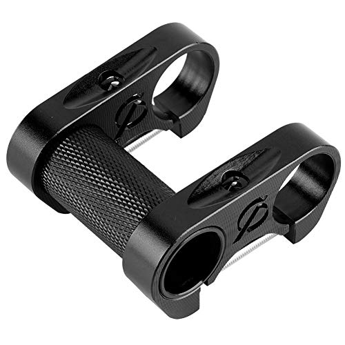 Guiador DoubleStem, guiador de bicicleta ajustável para uso diário(Preto)