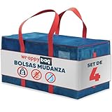 WRAPPYBAG lote de 4 bolsas grandes de almacenamiento de plástico - Bolsas XXL...