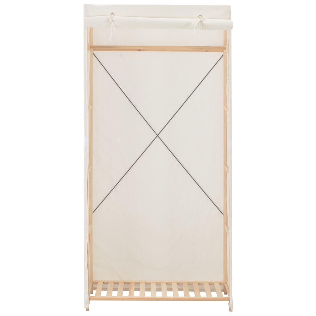 vidaXL Kleiderschrank Weiß 79 x 40 x 170 cm Stoff