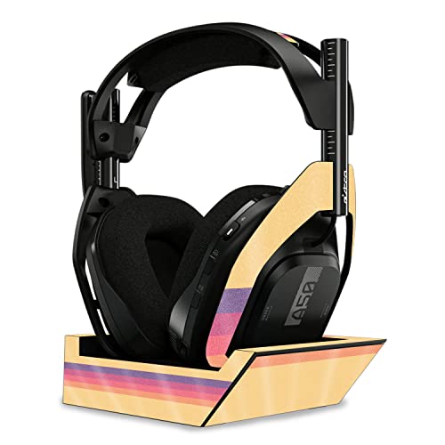 Image of MightySkins Glossy Glitter Skin Compatible with Astro A50 Wireless Headphones + Base Station (Gen 4) - Mellow Stripes | Protective, Durable High-Gloss Glitter Finish | Easy to Apply | Made in The USA