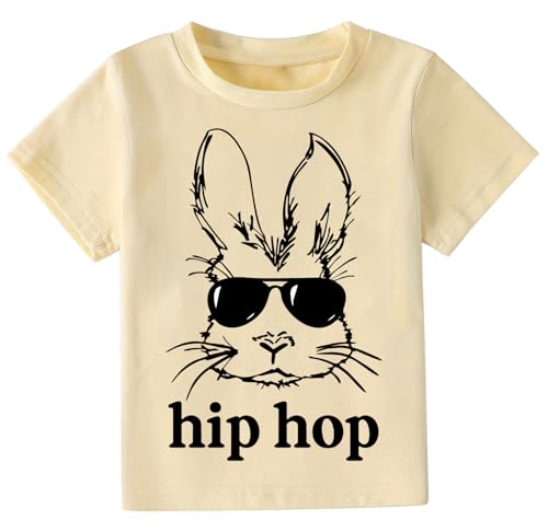 Easter T-Shirts Baby Boys Girls Short Sleeve Shirts Toddler Hip Hop Bunny Egg Tractor Graphic Tees Tops 2-7 Years