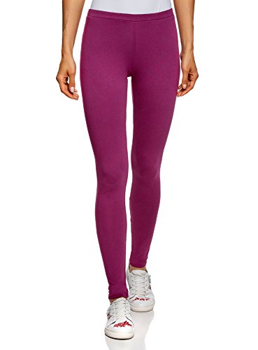 oodji Ultra Donna Leggings Basic, Viola, 48