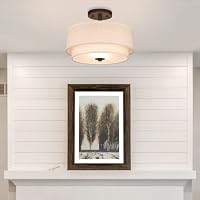 XiNBEi Lighting 32cm Moderne Flache Deckenleuchte für Flur Dunkelbronze – Ansicht 6
