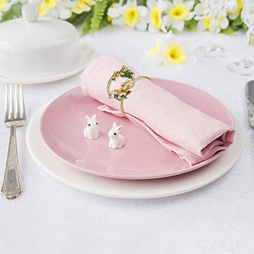 Servilleteros de perlas para bodas y decoración de mesas de banquete 7
