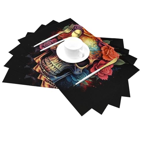 Set de table lavable pour protéger la table des plats chauds | Lot de 6 motif gothique - 4