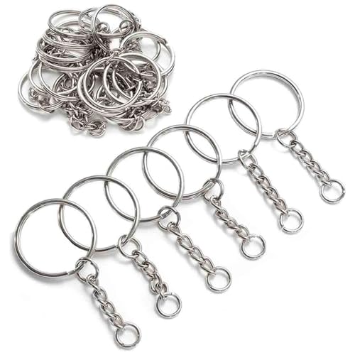 YHYZ Keychain Ring Set, 30pcs 1 Inch Splits Key Ring Hoops (