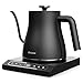 Gooseneck Electric Kettle Variable Temperature Control, Jocuu Pour Over Coffee Kettle Tea Kettle, 1200W Rapid Heating, Temperature Holding, 100% Stainless Steel Inner, 0.8L, BPA Free, Matt Black