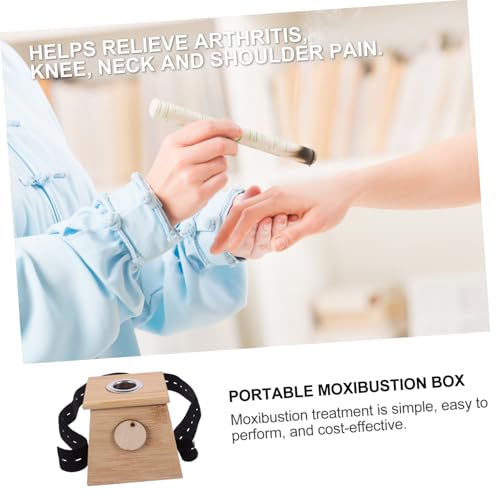Caja portátil de moxibustión de bambú para terapia, alivio de articulaciones y músculos, ligera y conveniente para viaje y uso al aire libre miniatura 5