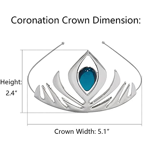 Kuzhi Princess Queen Elsa Coronation Crown (Silver), Large - Image 2
