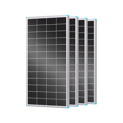 Image of Renogy N-Type 800 Watt Solar Panel, 4Pcs 200W Solar Panels for 12V /24V Systems 25% High-Efficiency, PV Module Power Charger for RV Marine Cabin Roof Home Farm Battery