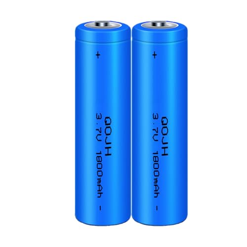 QOJH 2 Pack Ni-MH Battery, 18650 Replacement Battery 1800mAh High