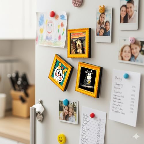 Imanes Decorativos de Madera con Gato miniatura 3