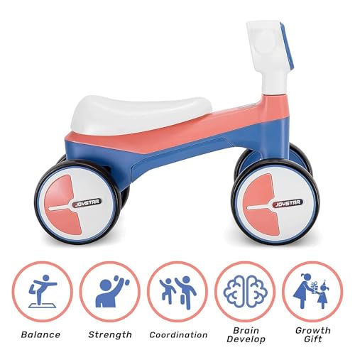 Image of Glider Max Toddler Ride-On Balance Bike 1-3 Years | Musical Kids Balancing Bike with LED Lights | Safe & Stable Indoor Ride-On Toy for Boys & Girls | 20 kg Max Load |Blue & Red |KB-021|.