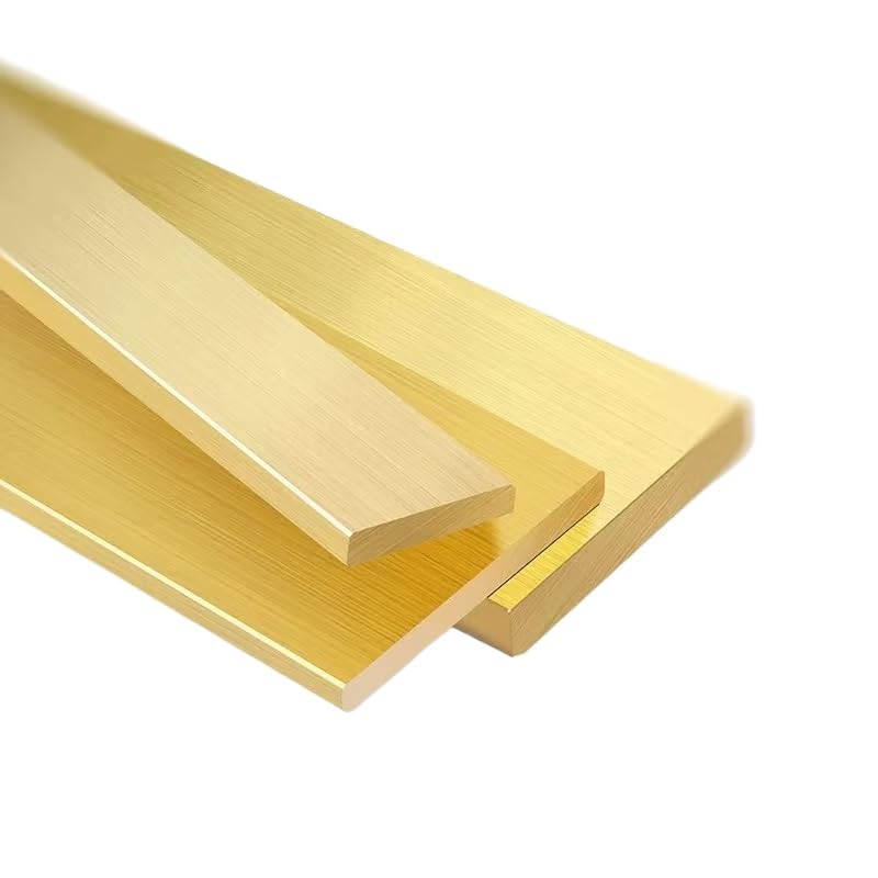H59 Solid Brass Flat Bar, 300mm Length CNC Machining Plate Sheet, 12-40mm Thickness, Industrial Raw Material for Metal Working & Engineering Projects