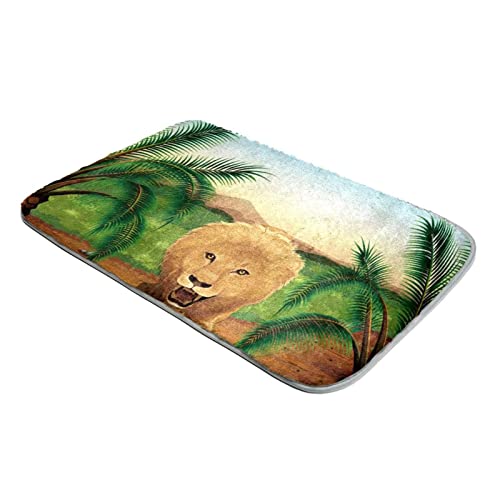 Tapis à poils longs lion fausse fourrure pour créer un coin lecture style jungle