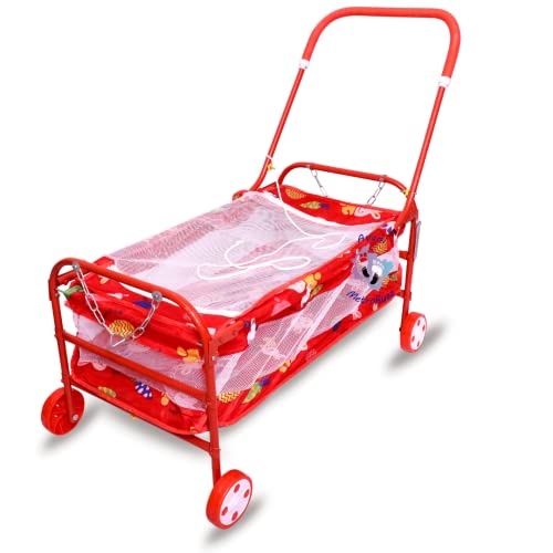 Image of AVANI METROBUZZ Foldable Baby Cradle with Swing, Jhula Palna for New Born Babies | Comfortable Multi-Use Baby Cradle, baggi /palna for Baby