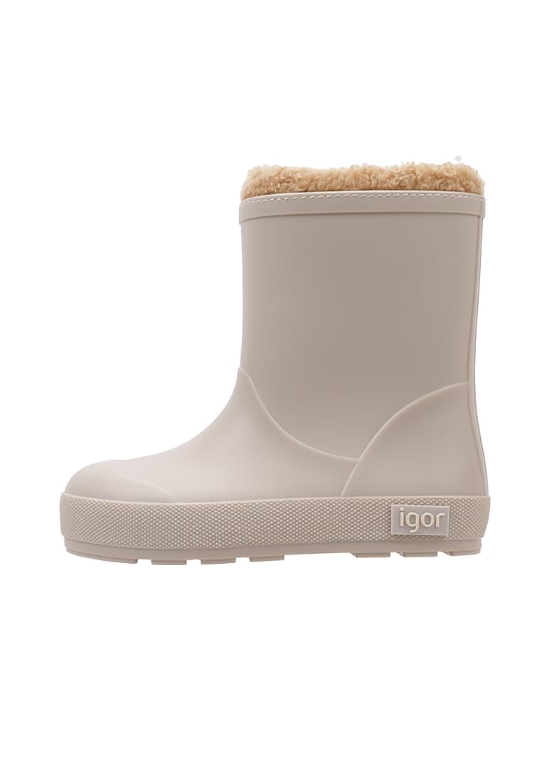 IGOR Botas De Agua Barefoot Forro Borreguito Talla 25 Color Beige