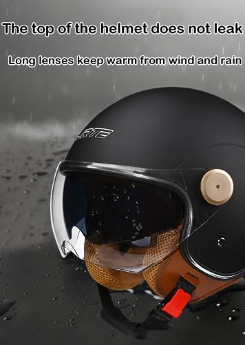 Casco de motocicleta 3/4 con doble visera solar para cruiser 6