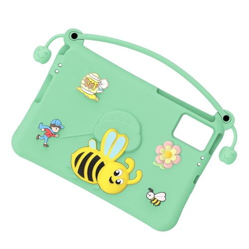 Funda para tableta de 11 pulgadas en espuma EVA con soporte y asa color cian claro