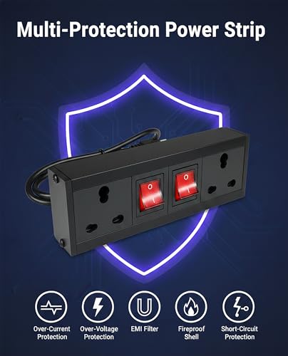 Image of MX 16 Amp Extension Cord Electric Board with 30m Heavy Duty Wire | 250V Power Extension Board | 16A /20A Socket with Dual Switch for Home & Office Appliances