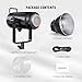 NEEWER 210W COB LED Video Light with 2.4G/APP Control, 2700K-6500K Bi Color Continuous Output Lighting Studio Photography Recording with Bowens Mount, 90000lux/1m, CRI/TLCI97+, GM ±50, CB200B PRO