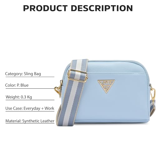 Image of Lavie Signature Women's Homer Horizontal 3C Crossbody Sling Bag | Stylish Shoulder Bag | Ladies Purse Handbag | Gift for Women