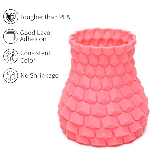 Image of INLAND Micro Center PLA+ 3D Printing Filament 1.75mm - PLA Pro Dimensional Accuracy + /- 0.03 mm - 1kg Cardboard Spool (2.2 lbs) (1 Pack Pink, 1.75mm)