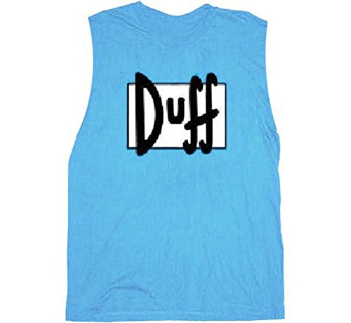 Adult Unisex Simpsons TV Show Duff Beer Sleeveless Halloween Costume T-Shirt