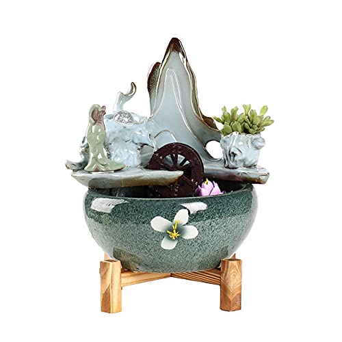Fountaine de bureau YXWYXWA en résine haut de gamme style pierre naturelle