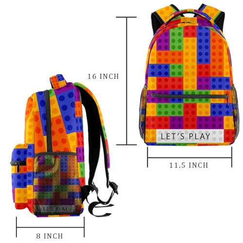Sac à dos pour adolescents filles garçons Let's Play multicolore 40cm