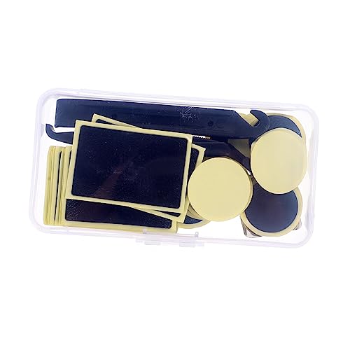 Toyvian 42pcs Bike Pump Repair Kit Glueless Patches Essential Accessories for Quick Tire Maintenance Compact Storage Box for Cycling Enthusiasts