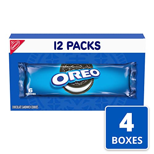 Image of OREO Chocolate Sandwich Cookies, 48 Snack Packs (6 Cookies Per Pack, 4 Boxes)