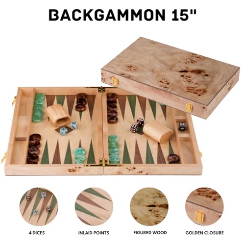 Backgammon en bois valise compacte pour ne plus perdre vos pions - 2