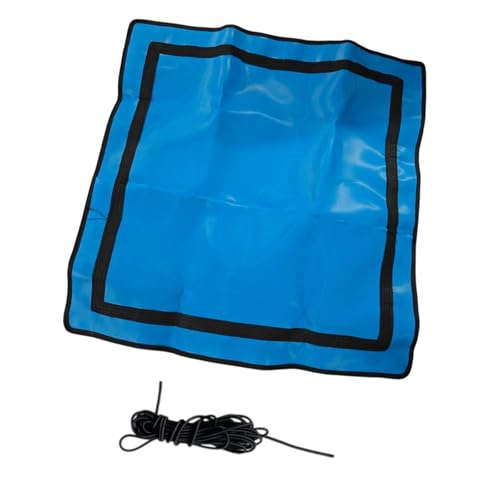 QSTDGVPW Trampoline Replacement Mat Jumping Rebounder Mat with Elastic Rope Cloth Pad for Indoor Backyard Exercise Workout Fitness, Blue