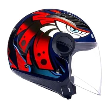 Capacete Ls2 Of562 Airflow Tribal Azul Laranja (S/P (55/56))