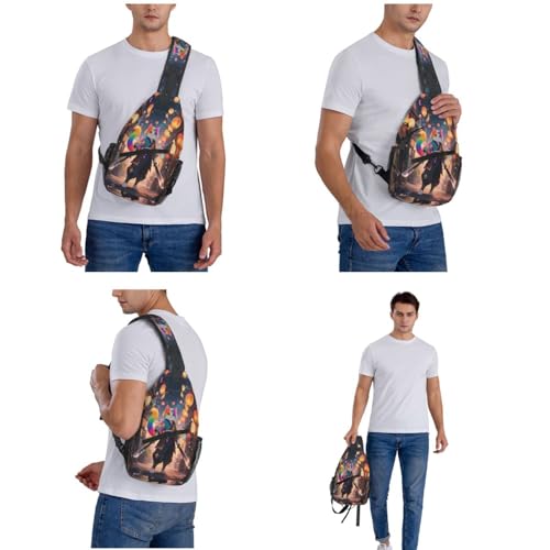Image of Japanese Ninja Cat Crossbody Bag Sling Bag Backpack Chest Bags Shoulder Bag for Women Men