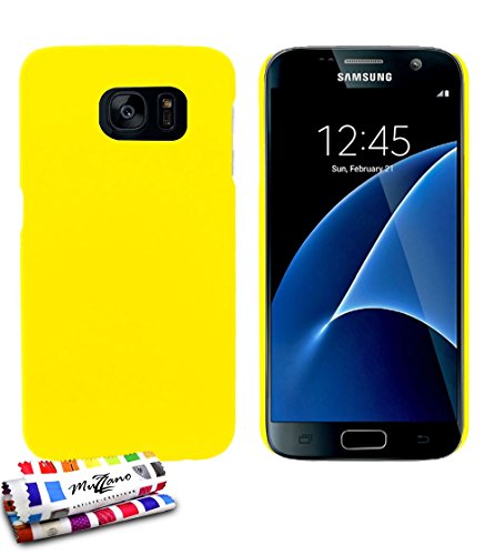 Carcasa Rigida Ultra-Slim SAMSUNG GALAXY S7 / G930F [Le Pearls Premium] [Amarillo] de MUZZANO + ESTILETE y PAÑO MUZZANO REGALADOS - La Protección Antigolpes ULTIMA, ELEGANTE Y DURADERA para su SAMSUNG GALAXY S7 / G930F