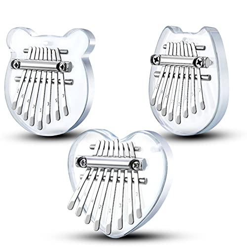 Lot de 3 mini kalimba à pouce 8 touches, portable en bois massif Mbira pour enfants et adultes, cadeaux musicaux de… - Les Beatles, Paul McCartney, John Lennon, RIngo Starr, George Harrison Lot de 3 mini kalimba à pouce 8 touches, portable en bois massif Mbira pour enfants et adultes, cadeaux musicaux de…