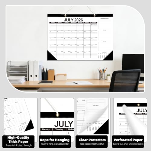 Image of ZTX Desk Calendar 2026-2027 July 2026 to December 2027