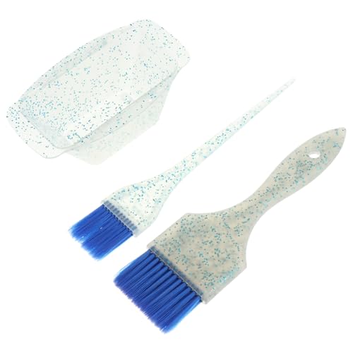 VILLCASE Hair Highlighting Brush and Tint Bowls Set Blue Professional Hair Dye Kit for Salon Use Dyeing Bowl and Mixing Tools