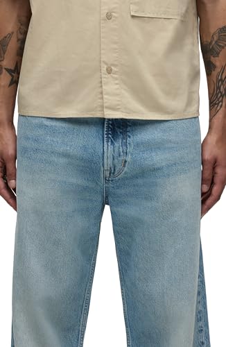 Image of Hudson Men's Luca Loose Fit Wide Leg Denim Pant