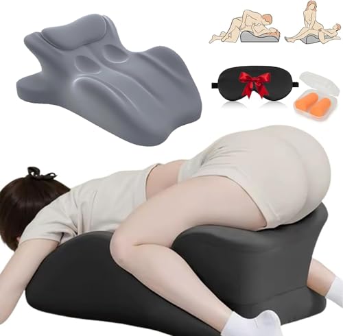 Arcova Sweet Spot Pillow, Chiromonk Couples Pillow - 27° Angle Perfect Position, Memory Foam Cushion for Intimacy Support & Back, Ideal for All Postures, Keep the Passion Going All Night (Grey)