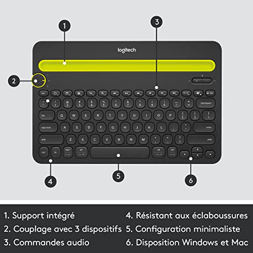 Logitech Device K480 Clavier sans fil Bluetooth Français - vue 8