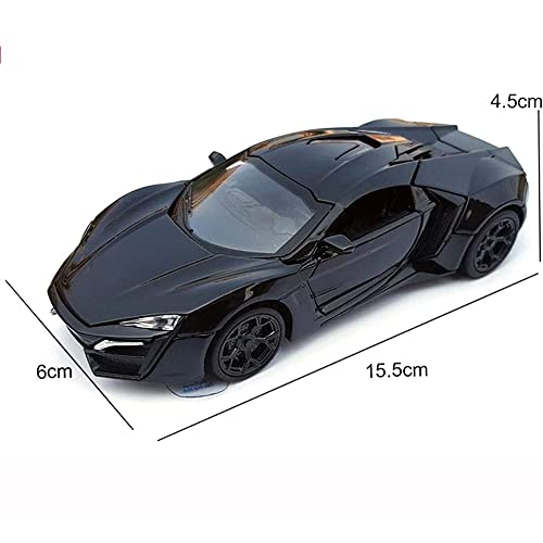 Image of DEUSON ECOM 1:32 Lyken Hyper Toy Car Diecast Metal Car Model Cars for Kids Sound and Light Pull Back Openable Door